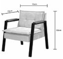 Ver imagem 2 de Conjunto de 2 Poltronas Fortaleza Linho Nude/bege Gdecor