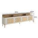 Ver imagem 3 de Rack Sala 4 Portas Palha Natural Mdf L220 X A65cm
