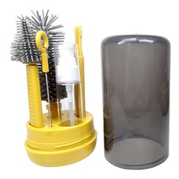 Kit Escovas de Limpeza 4 em 1 Mamadeira Garrafa Copo Bebe Criança Higiene Limpeza Bolsa Mala Passeio - 3