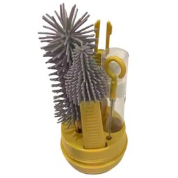 Kit Escovas de Limpeza 4 em 1 Mamadeira Garrafa Copo Bebe Criança Higiene Limpeza Bolsa Mala Passeio - 5