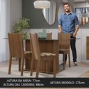 Ver imagem 5 de Conjunto Sala de Jantar Mesa Tampo de Vidro 4 Cadeiras Rustic/bege Marrom Espanha Madesa