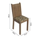 Ver imagem 3 de Conjunto Sala de Jantar Mesa Tampo de Vidro 4 Cadeiras Rustic/bege Marrom Espanha Madesa