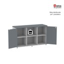 Ver mais imagens de Armário Credenza 2 Portas Pivotante P25 Cinza/Grafito