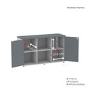 Ver imagem 7 de Armário Credenza 2 Portas Pivotante P25 Cinza/Grafito