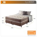Ver imagem 4 de Cama Box King + Colchão Espuma D70-d28 2 Pillow Top Orleans Marrom