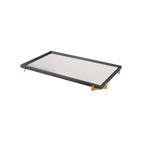 Bandeja Decorativa Espelhada Gala Mdf Laminado Preto/ouro