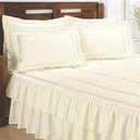 Ver imagem 1 de Colcha Sedução Lese Casal Queen com Babado Duplo 07 Peças - Palha