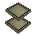 Ver imagem 1 de Kit 2 Ralo Invisível Rebaixado com Caixa Sifonada Bege 18cm
