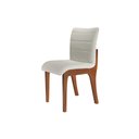 Ver imagem 5 de Conjunto Mesa de Jantar Bella Mobillare 2,20m com 8 Cadeiras Madeira Laqueada e Linho