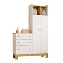 Ver imagem 3 de Guarda Roupa Infantil com Cômoda 2 Portas 3 Gavetas Flora 4970 Branco Acetinado Qmovi