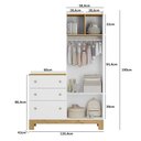 Ver imagem 2 de Guarda Roupa Infantil com Cômoda 2 Portas 3 Gavetas Flora 4970 Branco Acetinado Qmovi