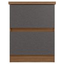 Ver imagem 6 de Mesa Cabeceira Quarto 47cm 2 Gavetas Zari Jatobá/Grafite S01 - Mpozenato