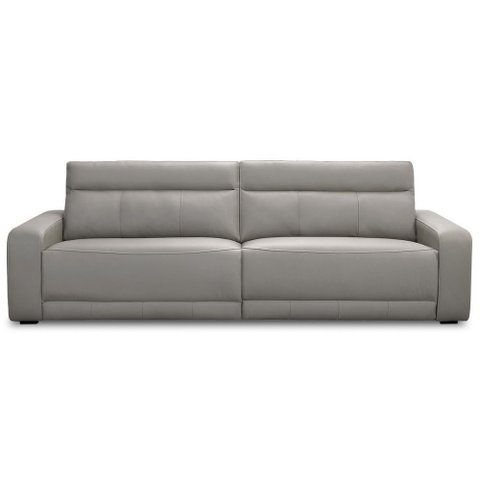 Sofá 4 Lugares Rettrátil Reclinável Elétrico 284cm Mazi L06 Couro Cinza - Lyam Decor
