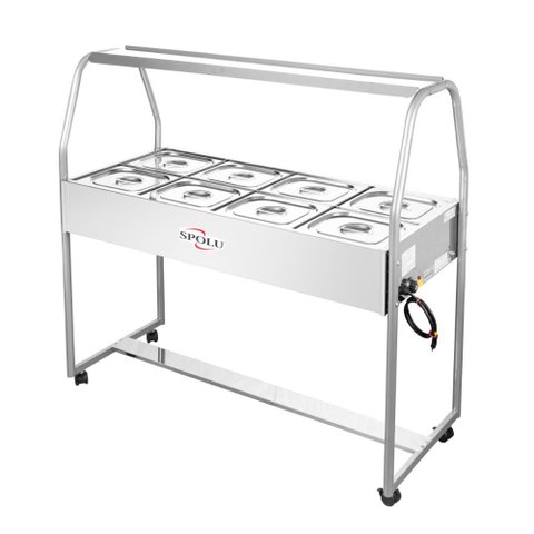 Buffet Térmico Aquecido 8 Cubas Inox Spl-508 220V - Spolu