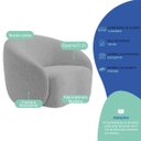 Ver imagem 5 de Kit Divã Recamier Orgânico França 250cm Lado Esquerdo e 2 Poltronas Amore Linho