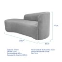 Ver imagem 3 de Kit Divã Recamier Orgânico França 250cm Lado Esquerdo e 2 Poltronas Amore Linho