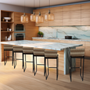 Ver imagem 6 de Kit 6 Banquetas Quadrada Junco Cappuccino para Balcão Ilha Cozinha Área Gourmet Bancada Piscina Bar