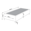 Ver imagem 3 de Base Box Solteiro Class (38x88x188cm) Perola - Casa Giulia