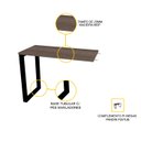 Ver imagem 3 de MESA COMPLEMENTO 90X45 PANDIN P25TUB - WALNUT/PRETO MC900P25TUB