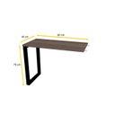 Ver imagem 2 de MESA COMPLEMENTO 90X45 PANDIN P25TUB - WALNUT/PRETO MC900P25TUB