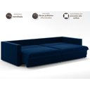Ver imagem 4 de Sofá Tango 2,00m sem Caixa, Retrátil e Reclinável Veludocristal Azul Marinho - Netsofas