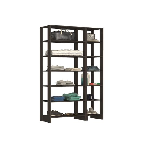 Estante Closet Yes 120cm com 12 Prateleiras - Grafite