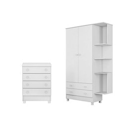 Quarto Infantil Berço Mini Cama Americano Branco - Fdecor - 1