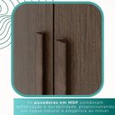 Ver imagem 3 de Guarda-roupa Solteiro 4 Portas 3 Gavetas Espanha - Mais Móveis Cor New Canion