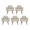 Ver imagem 1 de Kit 5 Poltronas: Elegância e Glamur Absolutos no Salão Bege