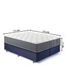 Base Box Baú Casal Bipartido 138x188 Suede  com Colchão Relax Fresh Molas Ensacadas - 2