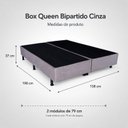 Ver imagem 3 de Base Cama Box Queen Bipartido Essential 37x158x198cm Grafite