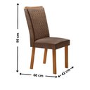 Ver imagem 3 de Mesa de Jantar Carolina 180cm Tampo MDF Vidro Canto Copo com 6 Cadeiras Lisa