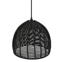 Ver imagem 1 de Pendente Redondo Preto Boca de 40 Cm Corda Náutica