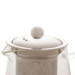 Chaleira de Vidro C/Infusor P/Ervas e Tampa Aço Inox Square 550ml Lyor - 2