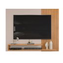 Ver imagem 5 de Painel para TV até 50 Polegadas 2 Prateleiras Nando DJ Móveis Carvalho Nobre/Griz