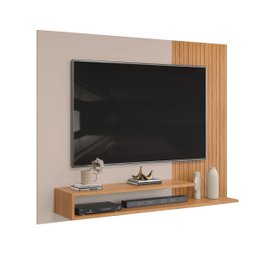 Painel para TV até 50 Polegadas 2 Prateleiras Nando DJ Móveis  Carvalho Nobre/Griz - 6