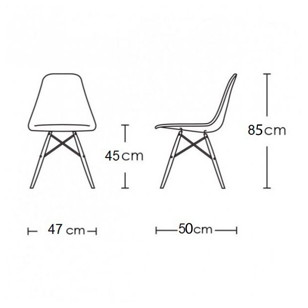 Conjunto De Mesa Eames Eiffel Retangular 120x75 Tampo De Madeira Branco Com 4 Cadeiras Brancas - 5