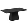 Mesa de Jantar Bianca 180x100 cm Preto com Base de Madeira - D'Rossi - 1