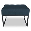 Ver imagem 3 de Puff Lisa Suede Azul Marinho Base Metálica Industrial Preto - Pallazio