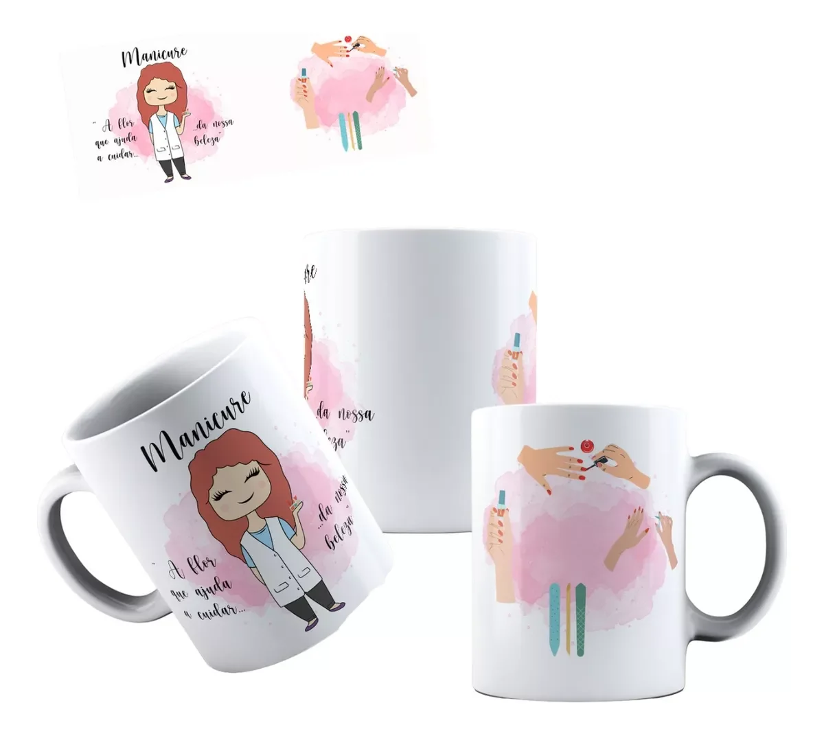 Caneca Personalizada Profissão Feminina Manicure N° 1 - 1