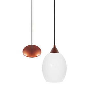 Lustre Pendente Cobre Barril Pequeno Leitoso Fosco Art Pop