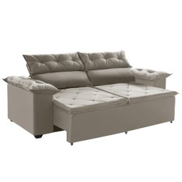 Sofá Compact 200cm Retrátil, Reclinável Castor com molas Espirais 5 Posições Ws - 1