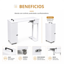 Ver imagem 2 de Mesa Manicure Portátil Dobrável Nail Designer Profissional - Branco