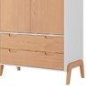 Roupeiro Com 2 Portas E 2 Gavetas BF1007 Branco Pinus HEC - 7