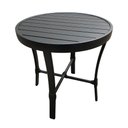 Ver imagem 1 de Mesinha Ripada Redonda Diâmetro de 0.50m Alumínio Preta