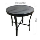Ver imagem 3 de Mesinha Ripada Redonda Diâmetro de 0.50m Alumínio Preta