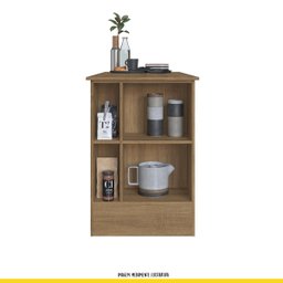 Bancada Gourmet para Cozinha Laura 135 x 85 Cm 1 Porta Nichos MDP Mel Preto - ClickLar - 3