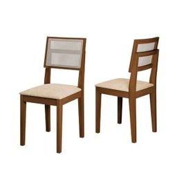 Mesa Jantar ( Madeira Maciça ) Dobue Safira com 6 Cadeiras 1,60x90cm - Imbuia/branco/bege - 3