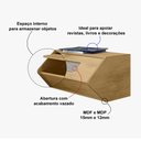 Ver imagem 3 de Baú Decorativo Mônaco Cinamomo Charme e Organização no Mesmo Móvel