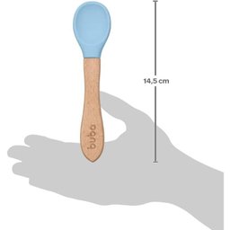 Kit Refeicao Infantil 4 Pecas em Silicone Azul - Buba - 8